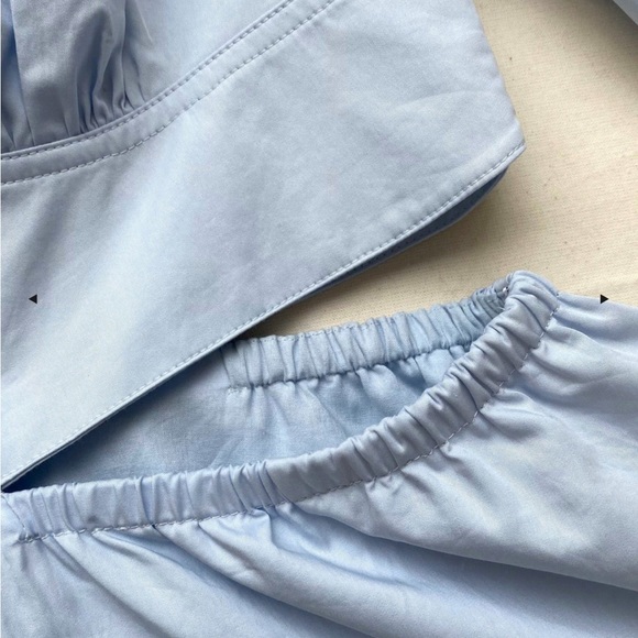 Self-Portrait Blue midi cut out dress - Picture 4 of 5